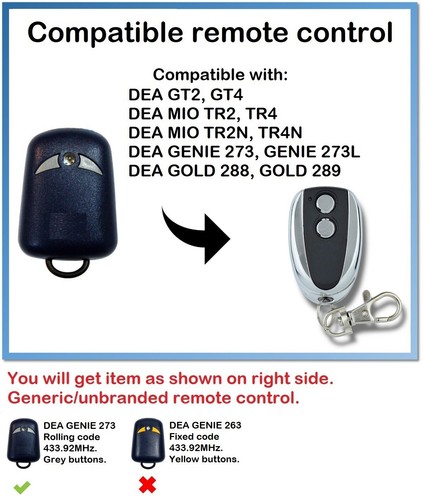 Per dea genie - genie, telecomando